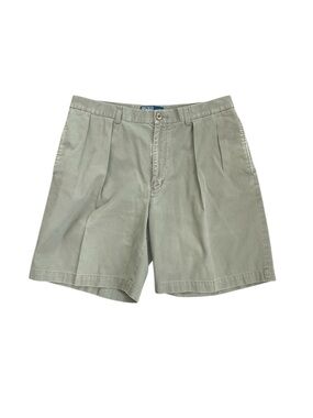 Polo Ralph Lauren Tyler Shorts Vintage Pleated Dark Khaki Brown Mens Size 36